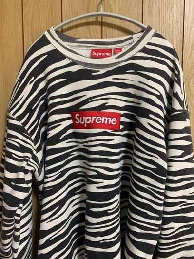 Supreme Box Logo Crewneck "Zebra" (22FW)
