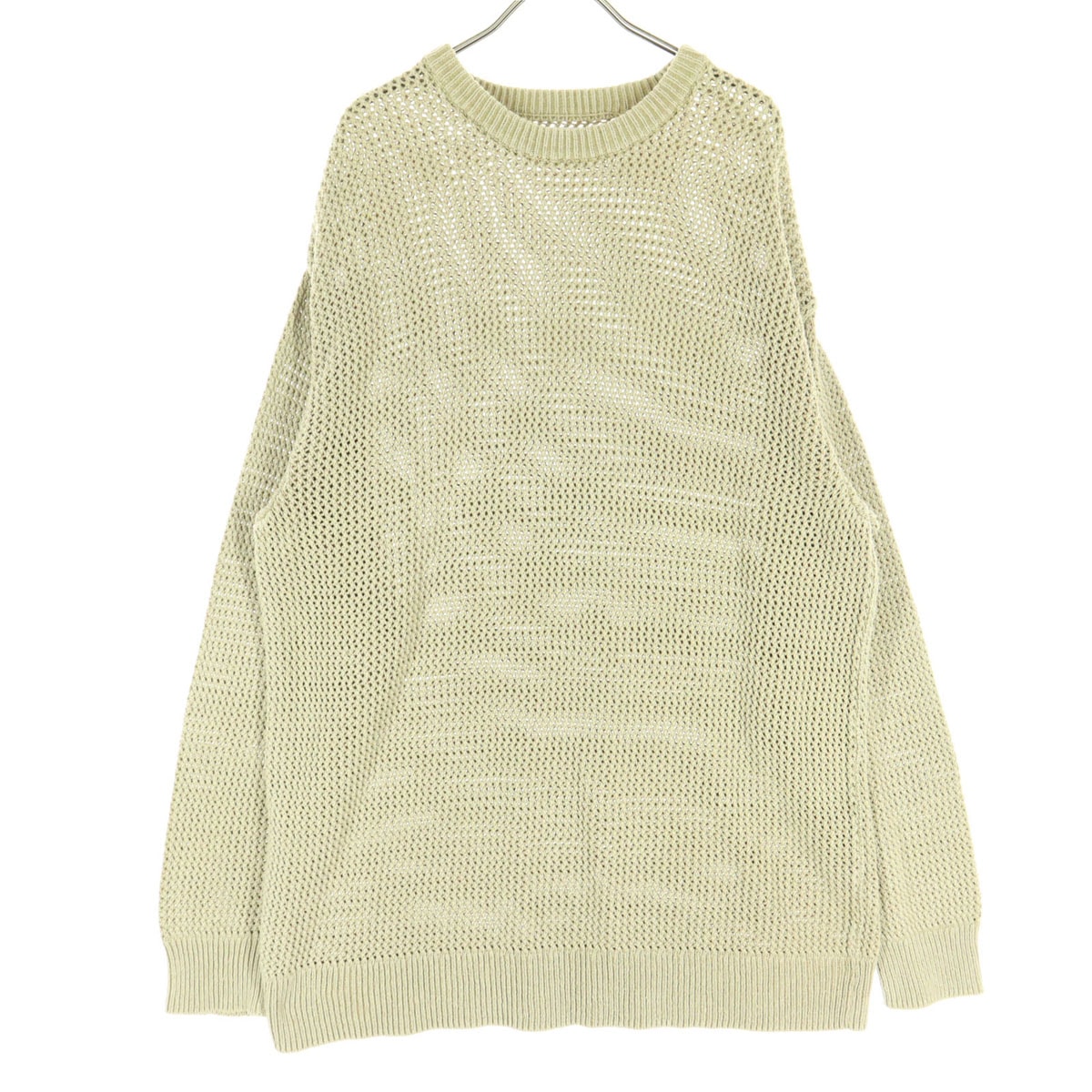 ZARA ザラ コットン 長袖 ニット L ベージュ系