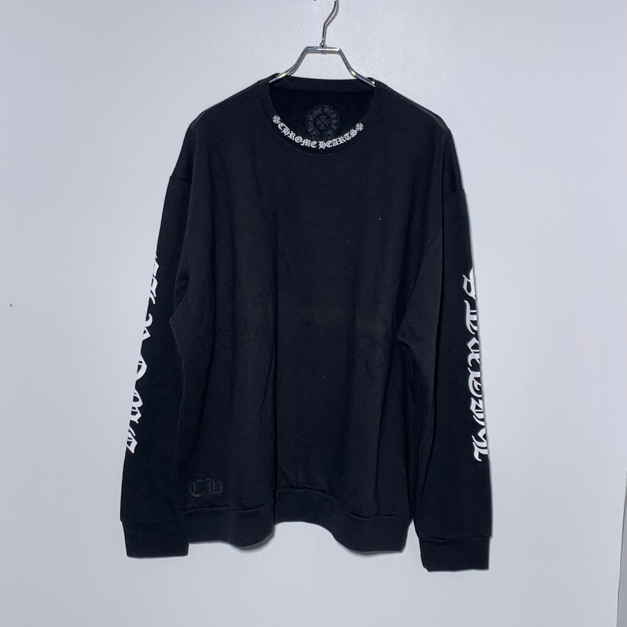 Chrome Hearts Neck Logo Crew Sweat "Black"