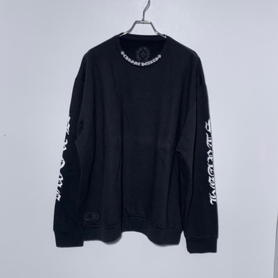 Chrome Hearts Neck Logo Crew Sweat "Black"