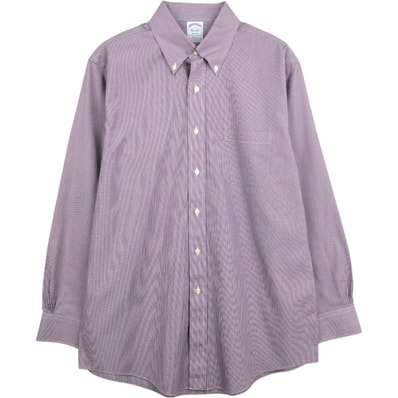 古着 ブルックスブラザーズ Brooks Brothers Est.1818 REGENT 長袖 ボタンダウンチェックシャツ メンズL相当/eaa659935