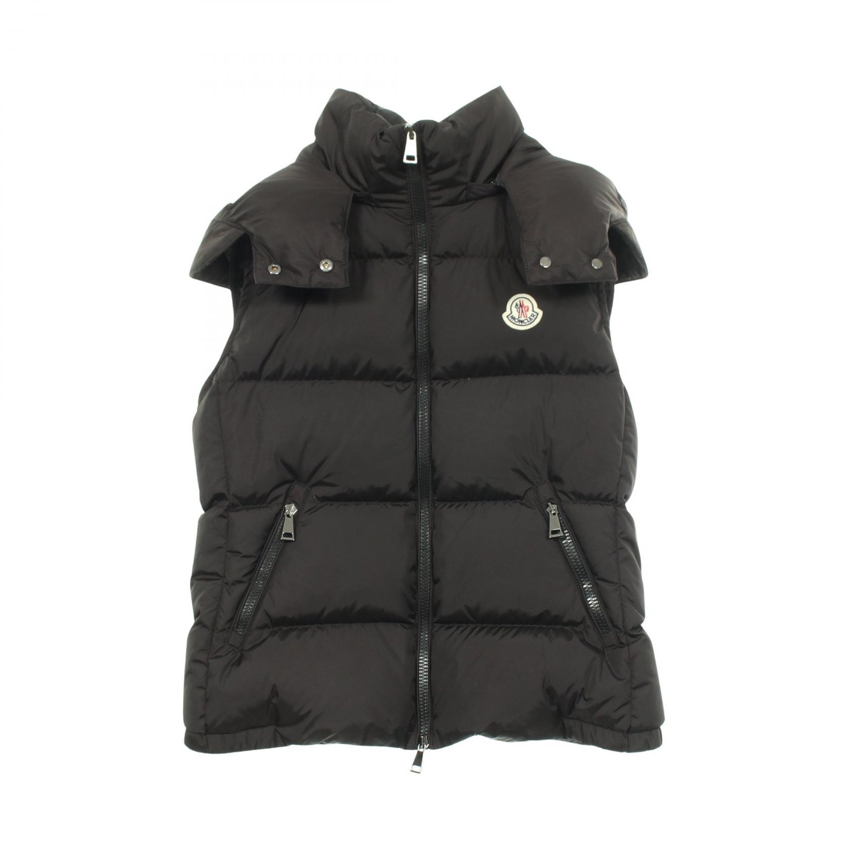 モンクレール MONCLER GALLINULE ダウンベスト 衣料品 アウター ナイロン レディース ブラック系 1A51M00 【中古】
