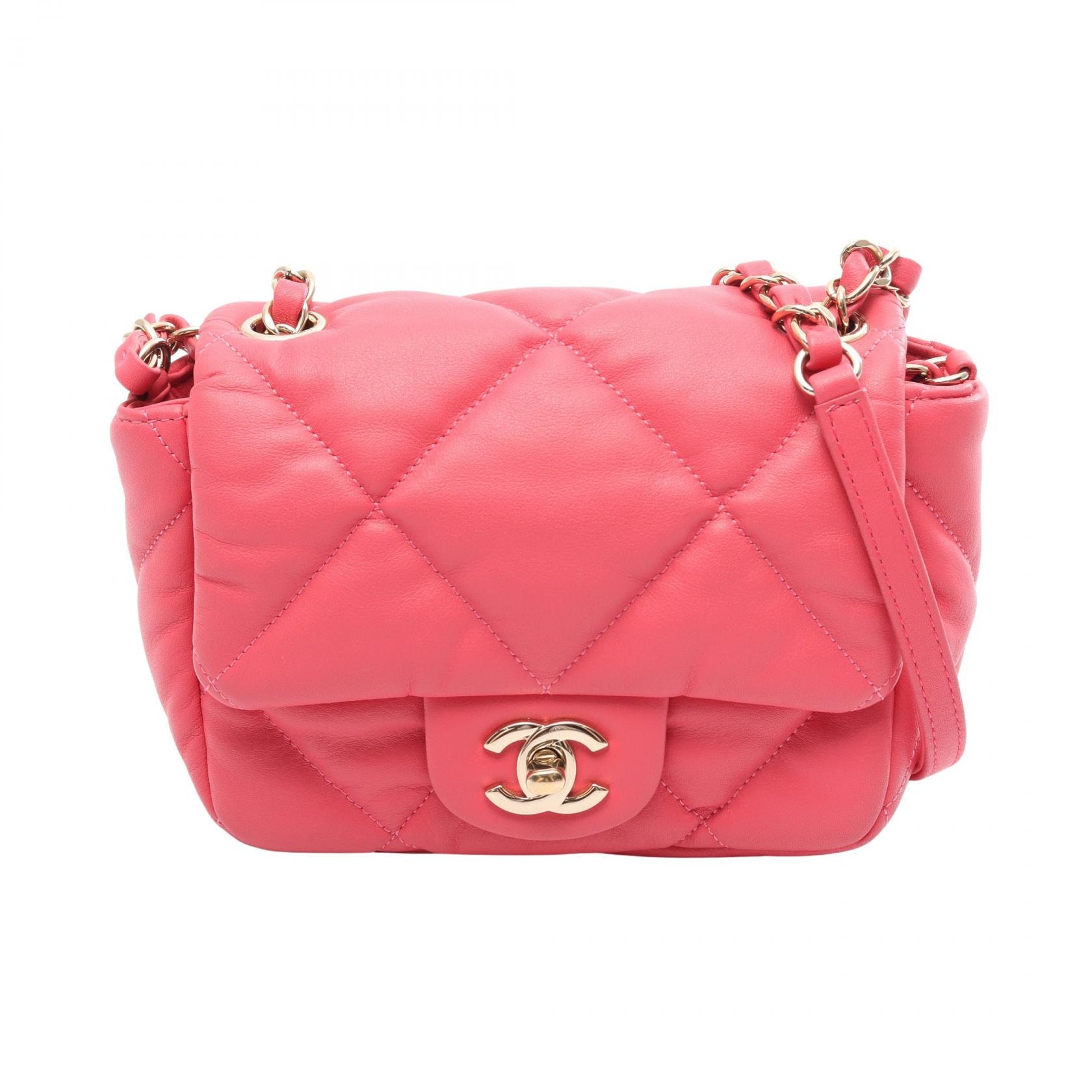 シャネル CHANEL マトラッセ ショルダーバッグ バッグ ラムスキン(羊革) レディース ピンク系 【中古】