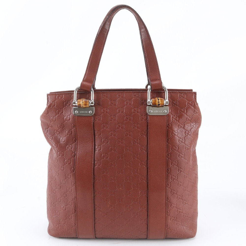 ■美品 グッチ グッチシマバンブー 355773 トート バッグ レザー