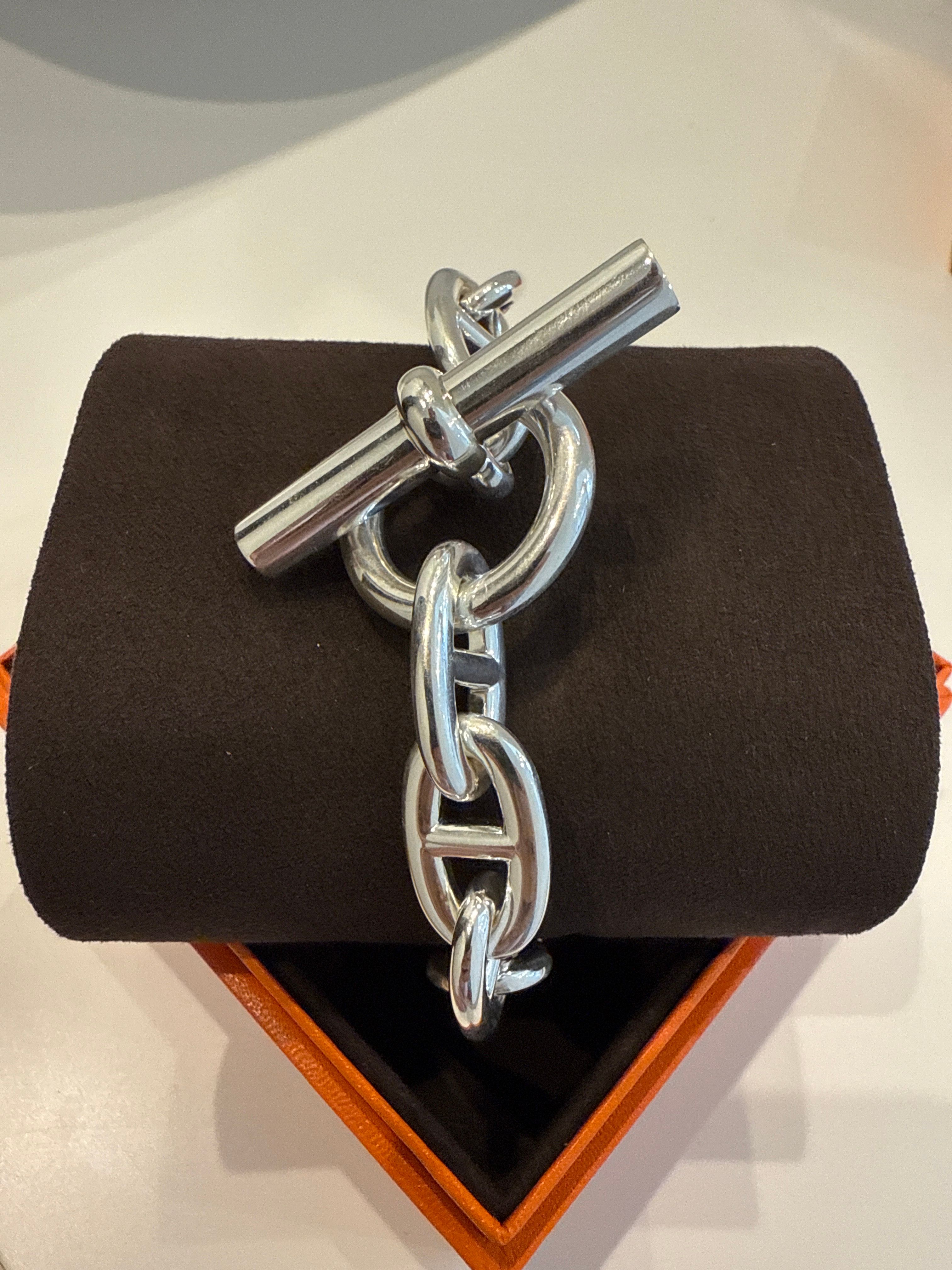 Hermes Chaine D'ancre TGM Bracelet "Silver"