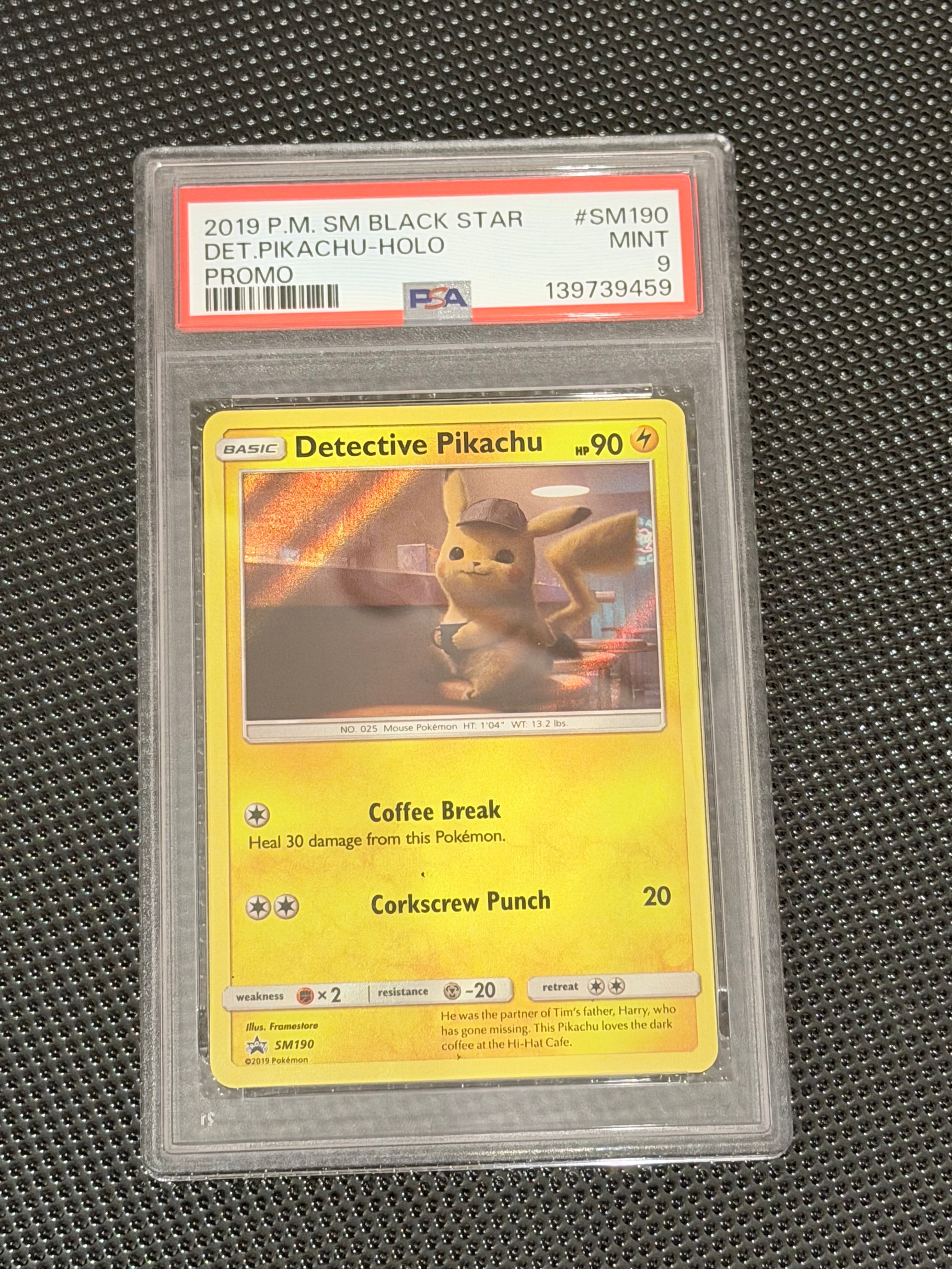 PSA8 名探偵ピカチュウ SM190 ポケモンカード 海外 PSA9】名探偵ピカチュウ P [SM190]【英語版】(サン&ムーン
