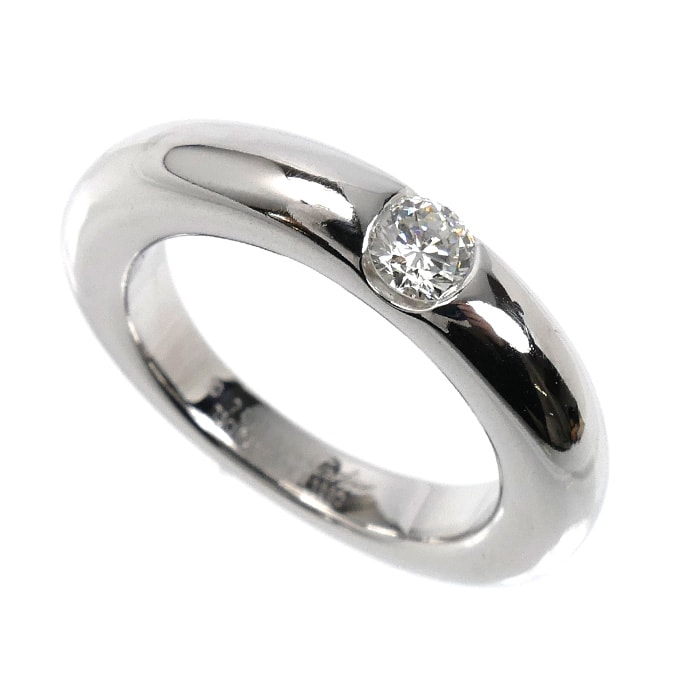 CARTIER カルティエ K18WG ホワイトゴールド エリプス リング・指輪 B4027350 ダイヤモンド0.25ct 10号 50 9.7g レディース【中古】【美品】