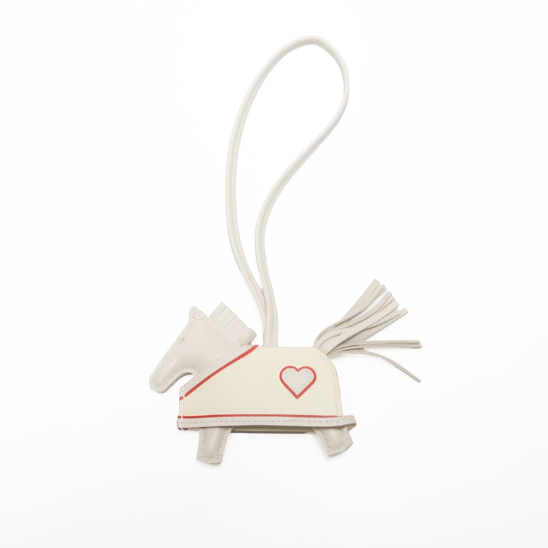 エルメス HERMES ロデオ ロベオ クール PM クレ ジョーヌミルトン ルージュラデュー キーホルダー【中古】