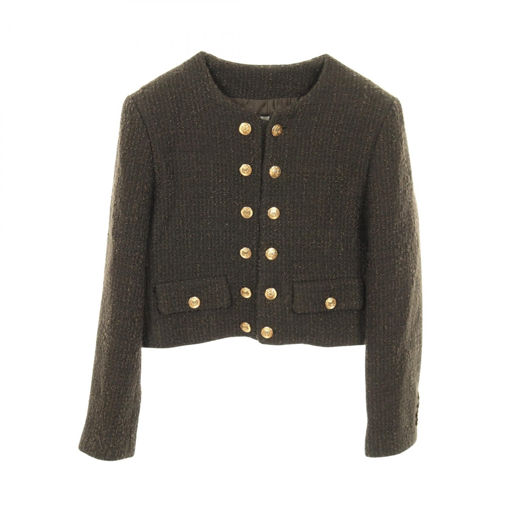 やや傷や汚れあり】セリーヌ CELINE ノーカラージャケット 衣料品