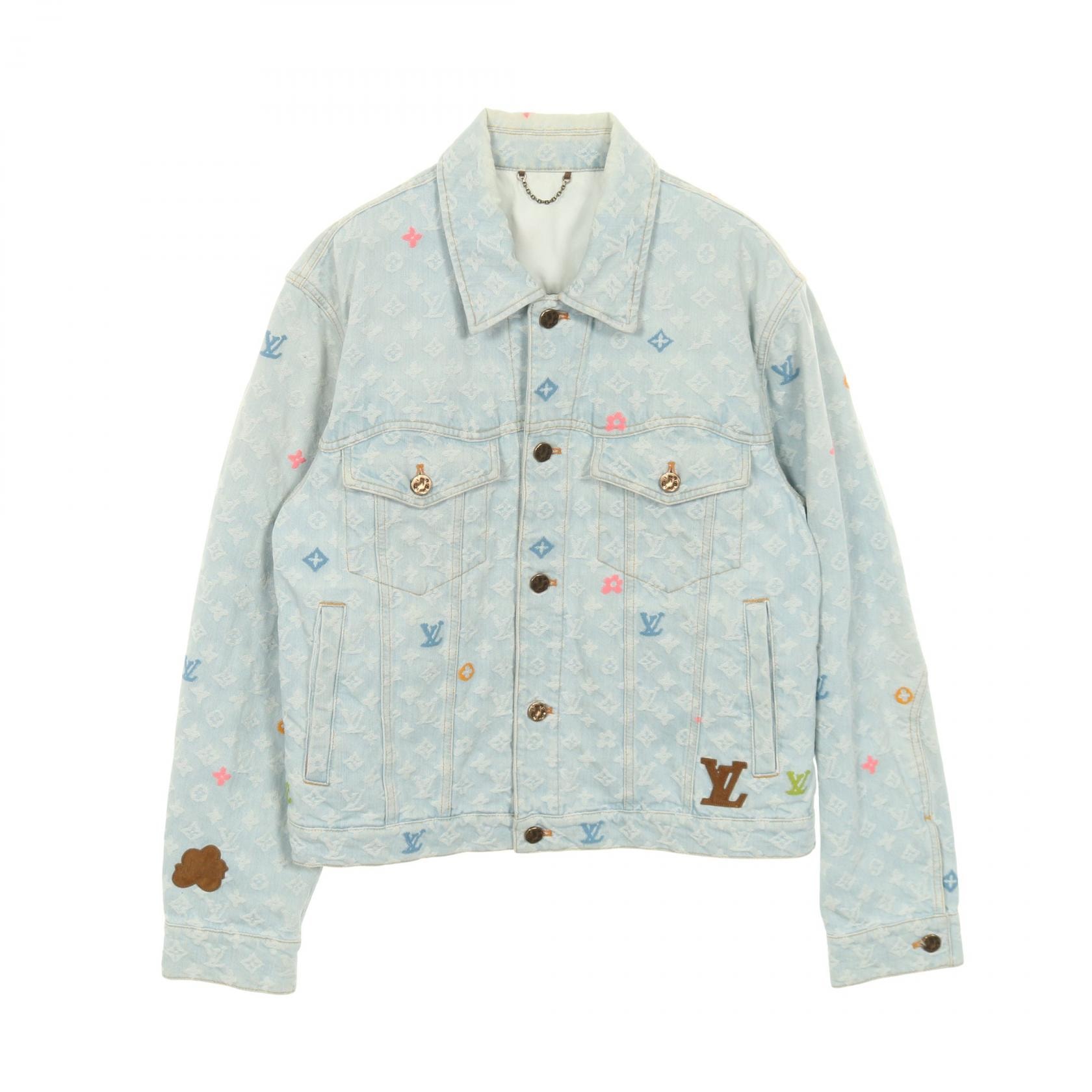 ルイ・ヴィトン LOUIS VUITTON LVタイラー デニムジャケット 衣料品 アウター デニム コットン メンズ ブルー系 / マルチカラー 【中古】