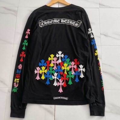 Chrome Hearts Cemetery Cross L/S T-Shirt "Black/Multicolor"