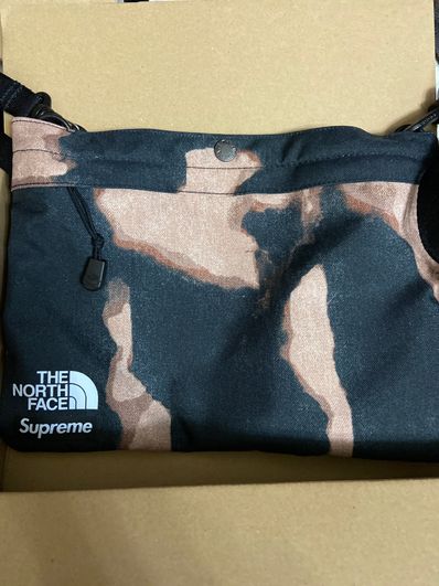 Supreme x The North Face Bleached Denim Print Shoulder Bag "Black"