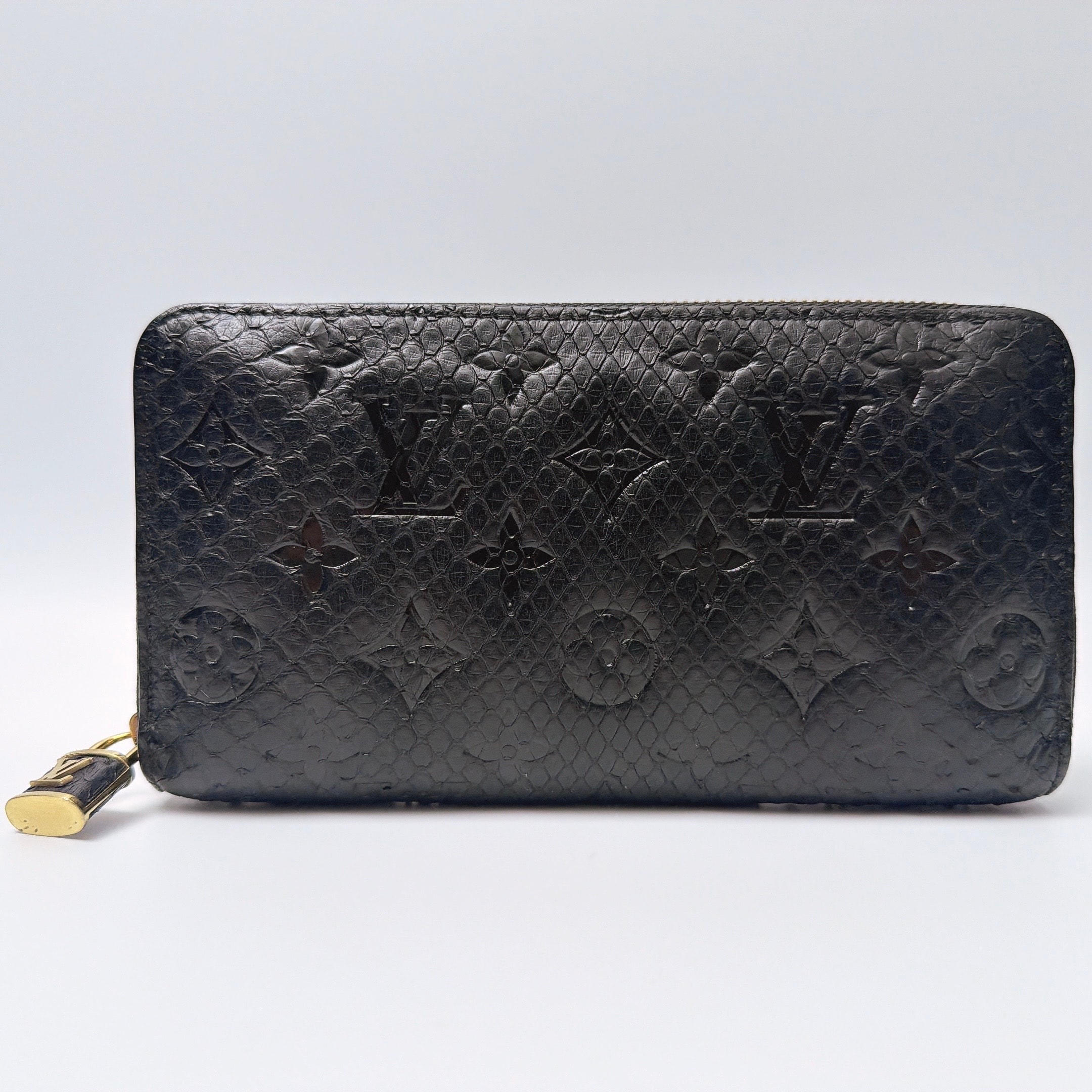 Louis Vuitton Zippy Wallet Monogram Python Leather "Noir"