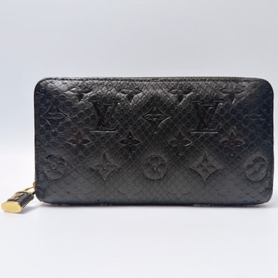 Louis Vuitton Zippy Wallet Monogram Python Leather "Noir"