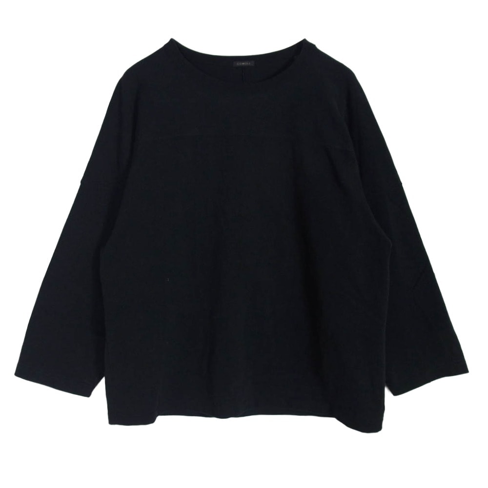 COMOLI コモリ カットソー 23SS X01-05005 フットボール 長袖 Tシャツ カットソー ブラック系 2【中古】