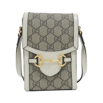 GUCCI Horsebit 1955 Mini Bag "GG Supreme/White"