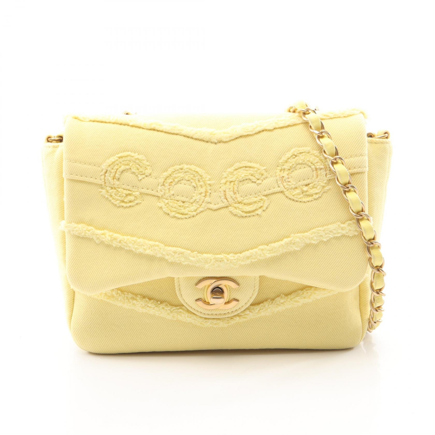 シャネル CHANEL COCO ショルダーバッグ バッグ デニム レディース イエロー系 AS1595 【中古】
