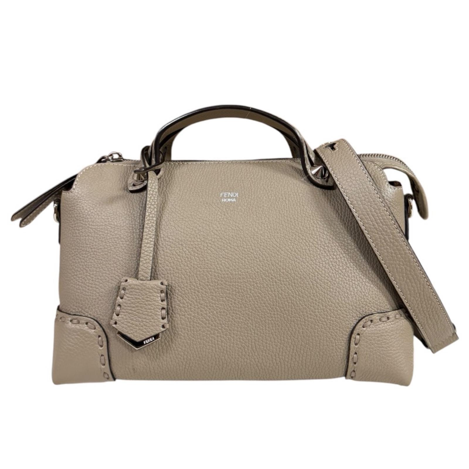 フェンディ バイザウェイ ミディアム ショルダーバッグ レザー 8BL146 ベージュ レディース FENDI 中古