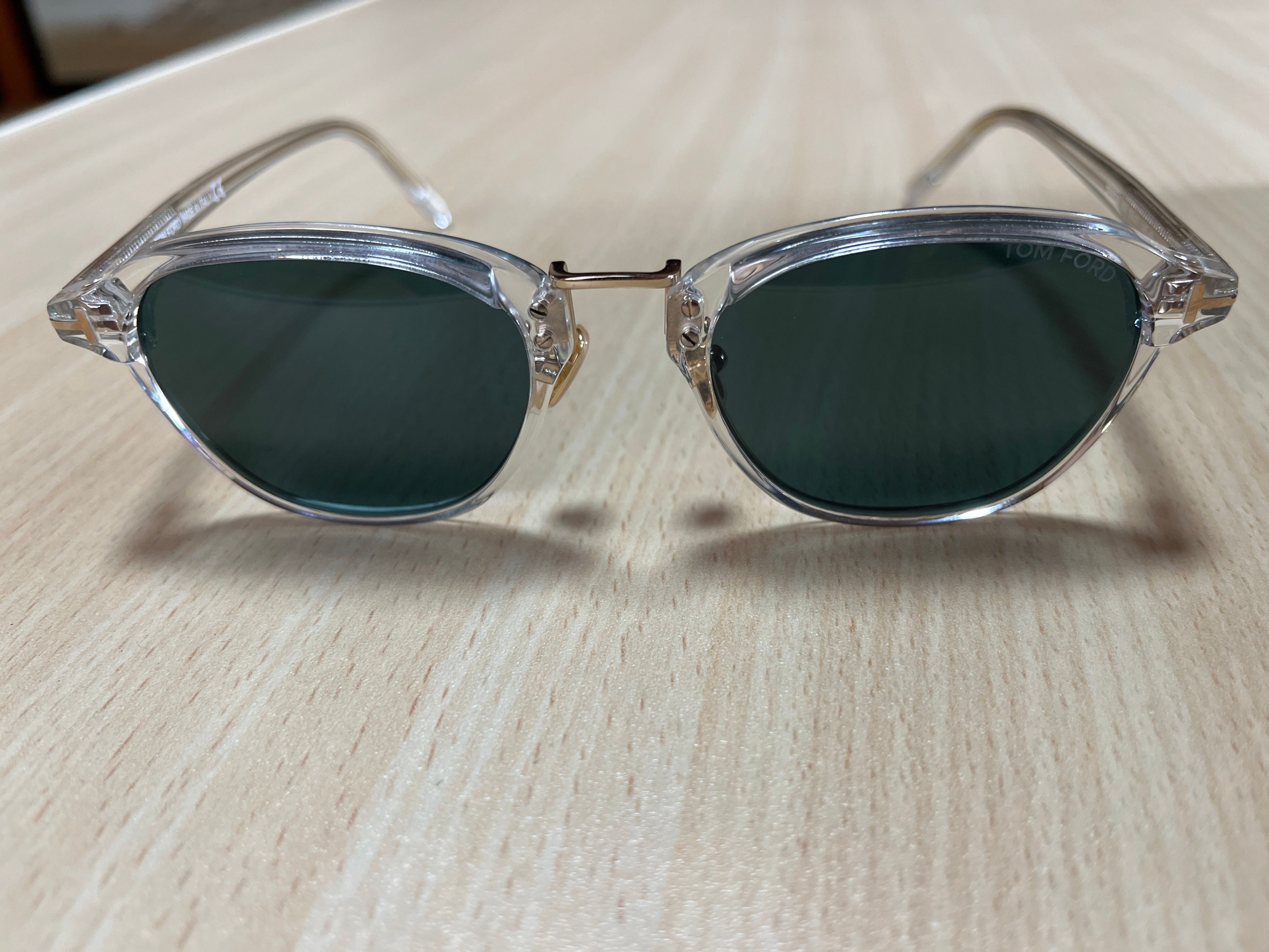 [トムフォード]  FT0878-D/S  クリア/ゴールド/グルーグレー