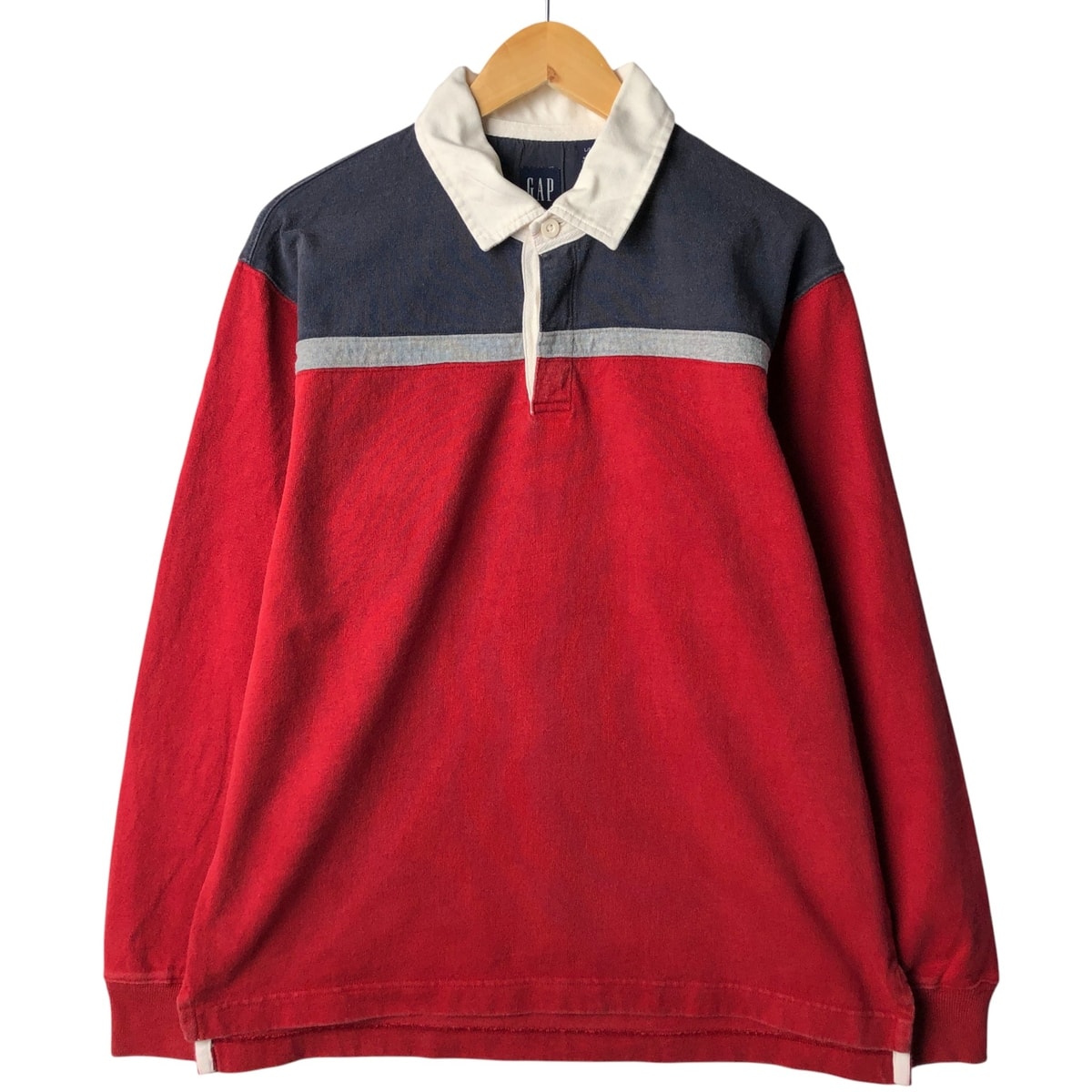 古着 90年代 ギャップ GAP オールドギャップ 長袖 ラガーシャツ メンズL相当 ヴィンテージ/eaa594617