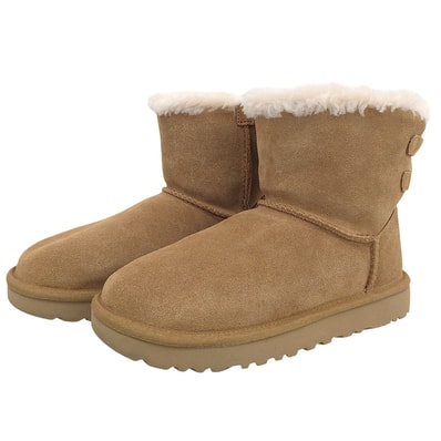 アグ 美品 ミニ コンティーニュイティ ボウ ムートンブーツ レディース チェスナット 22cm 1110705 5(US)