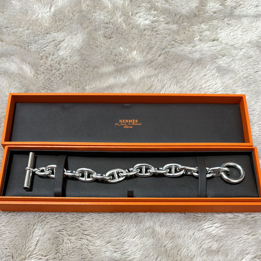 Hermes Chaine D'ancre TGM Bracelet "Silver"