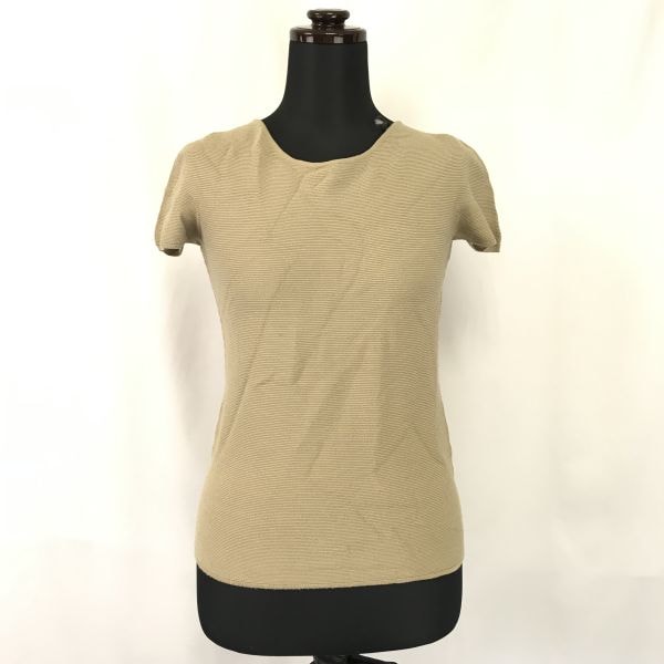 Made in Italy★GIORGIO ARMANI/ジョルジオアルマーニ★半袖カットソー【women’s size -44/茶/brown】Tops/Shirts◆senBH174