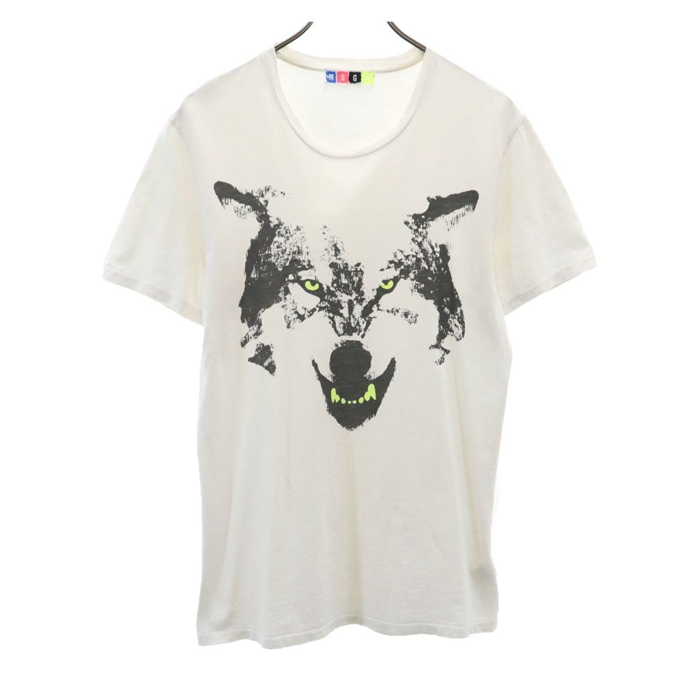 MSGM エムエスジーエム イタリア製 プリント 半袖 Tシャツ S ホワイト系