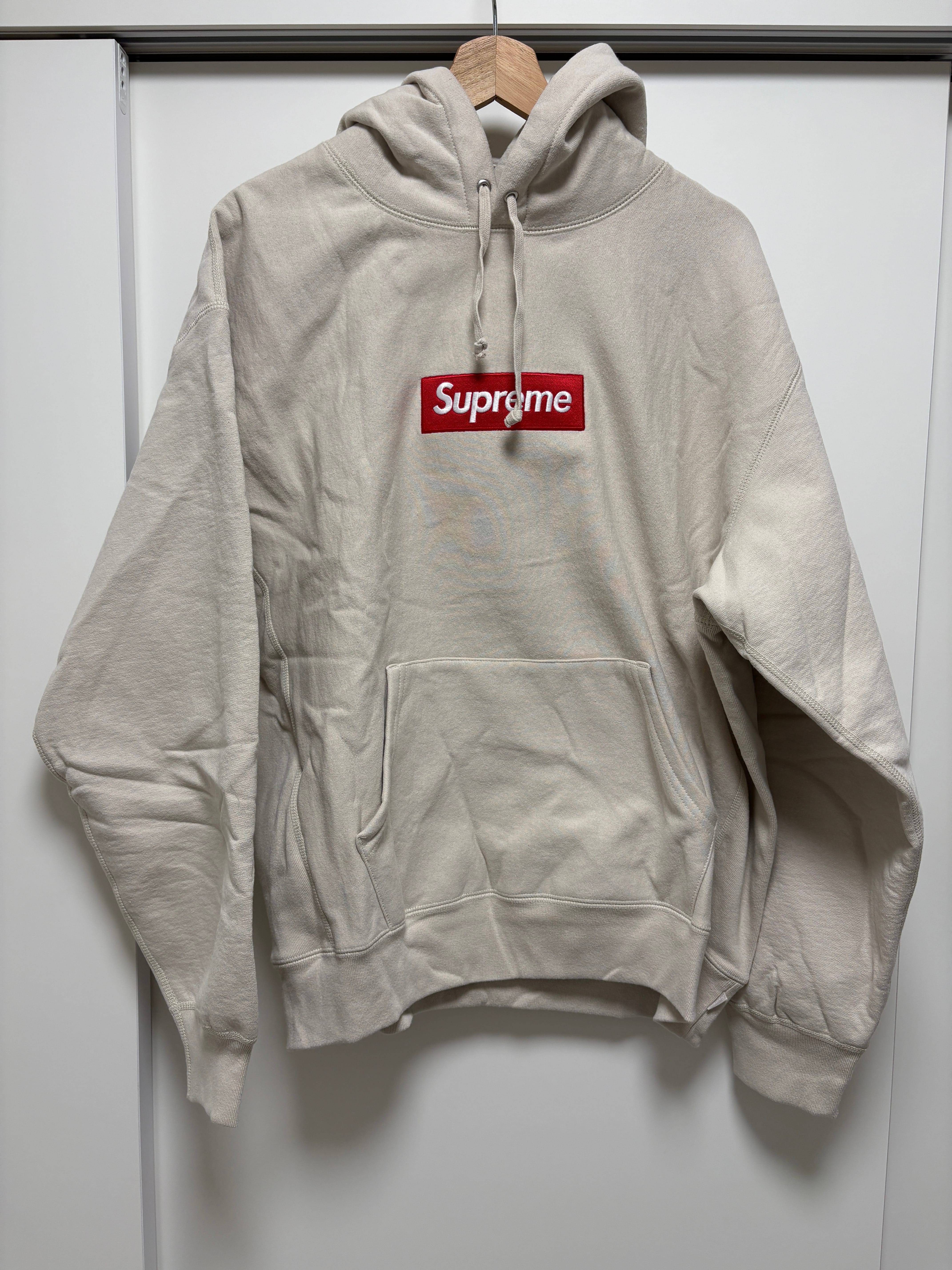 Supreme Box Logo Hooded Sweatshirt "Stone" (24FW)