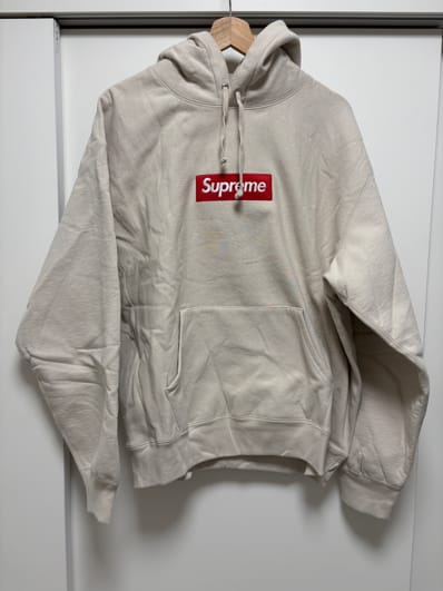 Supreme Box Logo Hooded Sweatshirt "Stone" (24FW)