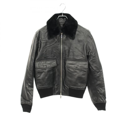 ディオール Dior ジップアップ 革ジャン 衣料品 アウター レザー メンズ ブラック系 01TL408A0384 【中古】