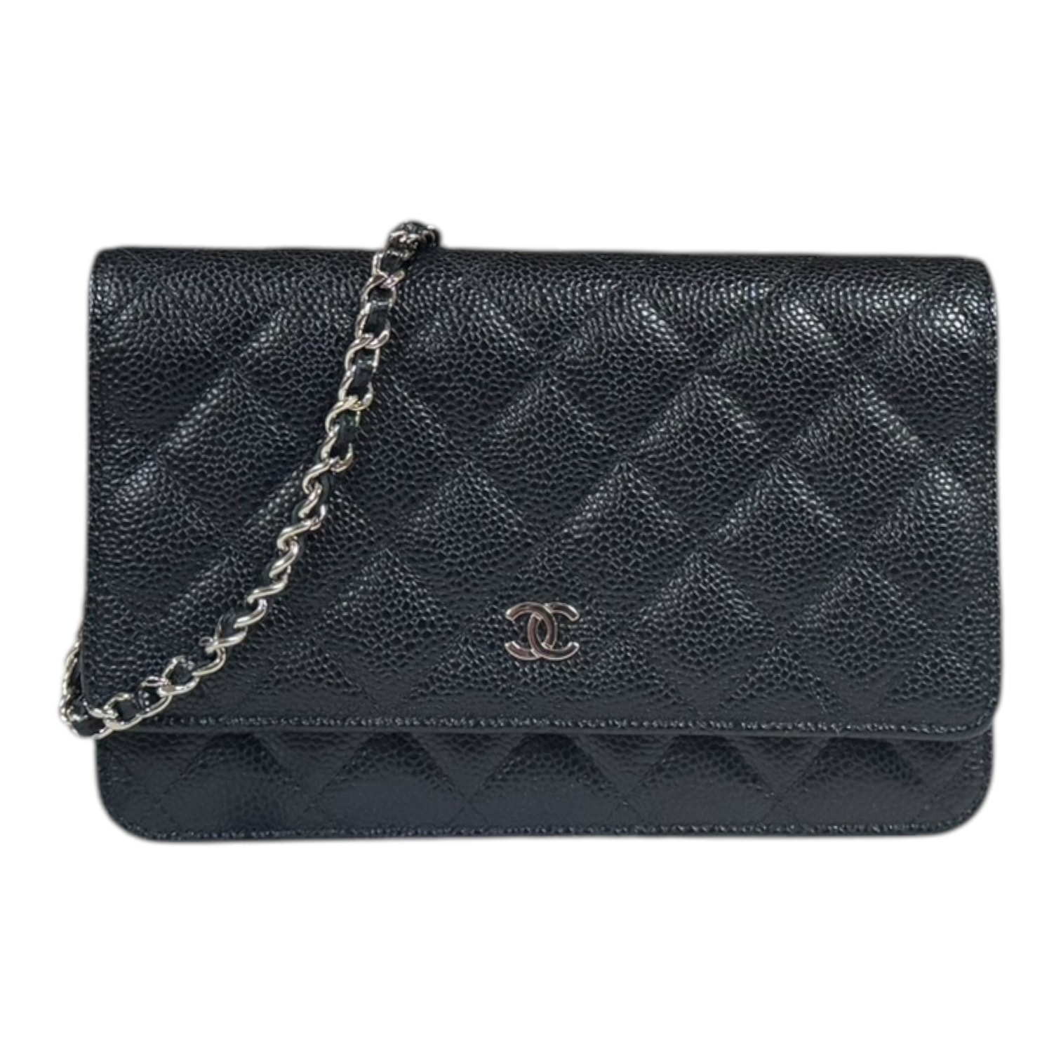 シャネル ショルダーバッグ キャビアスキン AP0250 ブラック レディース CHANEL  中古