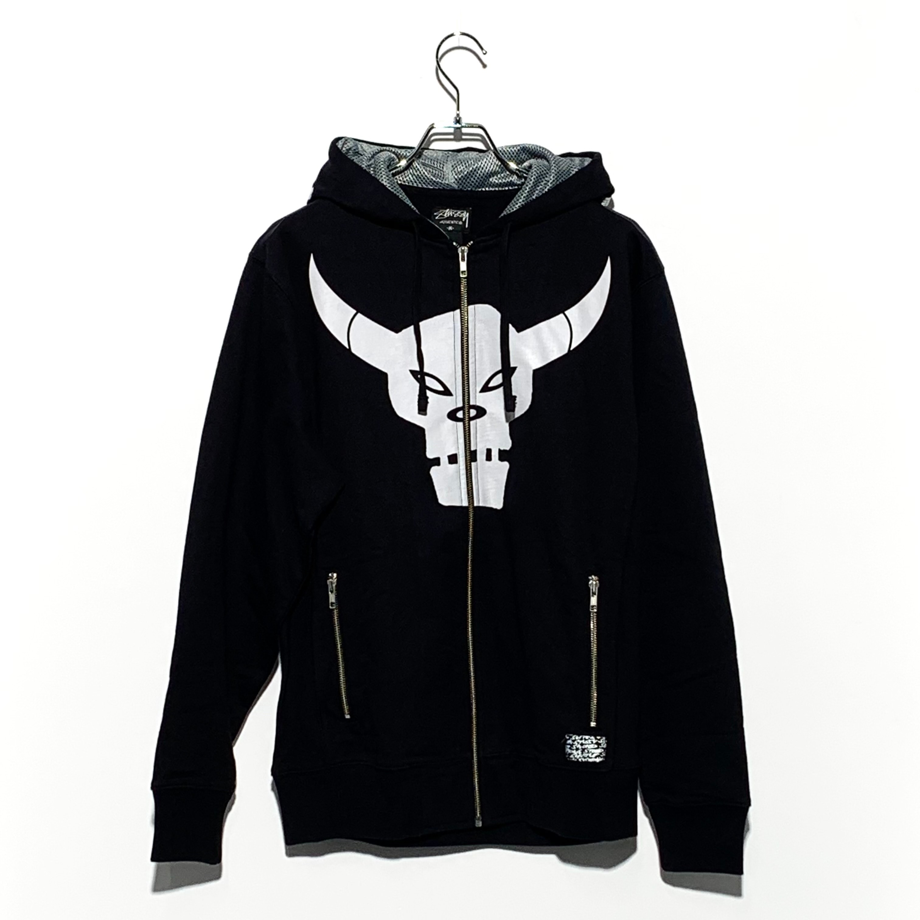 STUSSY FUTURA COW LOGO ZIP HOODIE Black