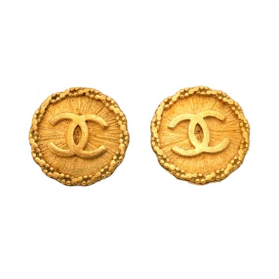 ★最終価格【6jcb0807-k】シャネル イヤリング ヴィンテージ ココマーク GPメッキ ゴールド【中古】レディース