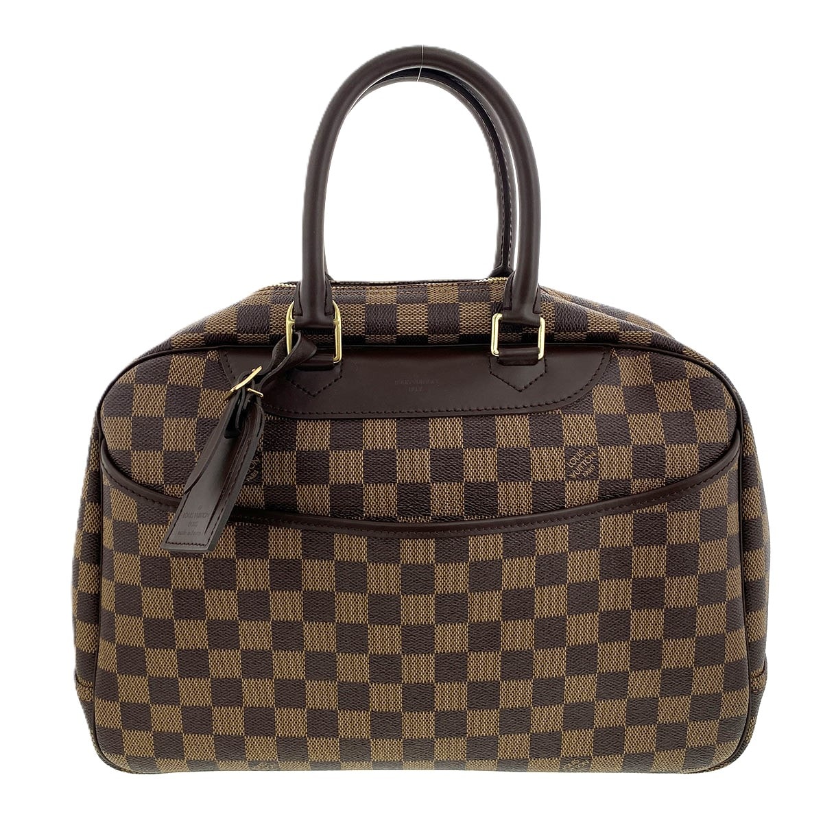 LOUIS VUITTON ルイ・ヴィトン ドーヴィル ダミエ SPオーダー ハンドバッグ N47272 ダミエキャンバス PVC ブラウン  ユニセックス【中古】