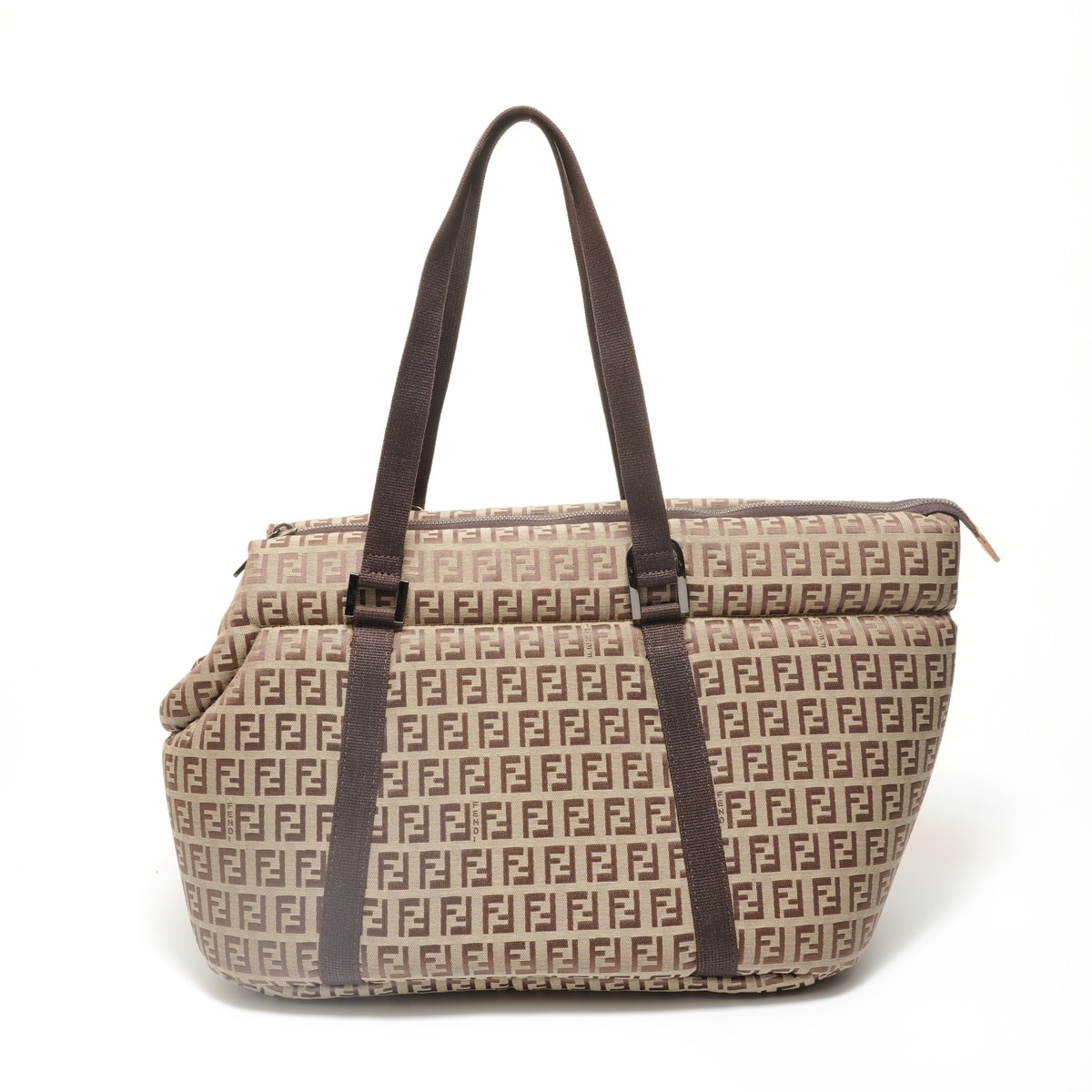 フェンディ FENDI ズッキーノ ペット用キャリーバッグ ショルダーバッグ【中古】