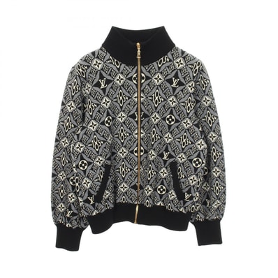 ルイ・ヴィトン LOUIS VUITTON Since1854 モノグラム ジップアップ ニット 衣料品 アウター ウール ナイロン レディース ブラック系 RW211A ZIF FKKC99 【中古】