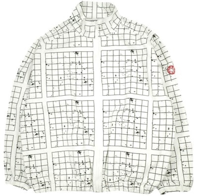 C.E シーイー 22SS 日本製 PANELED GRID ZIP JACKET パネルグリッドジップジャケット XL WHITE CAV EMPT アウター bt1070