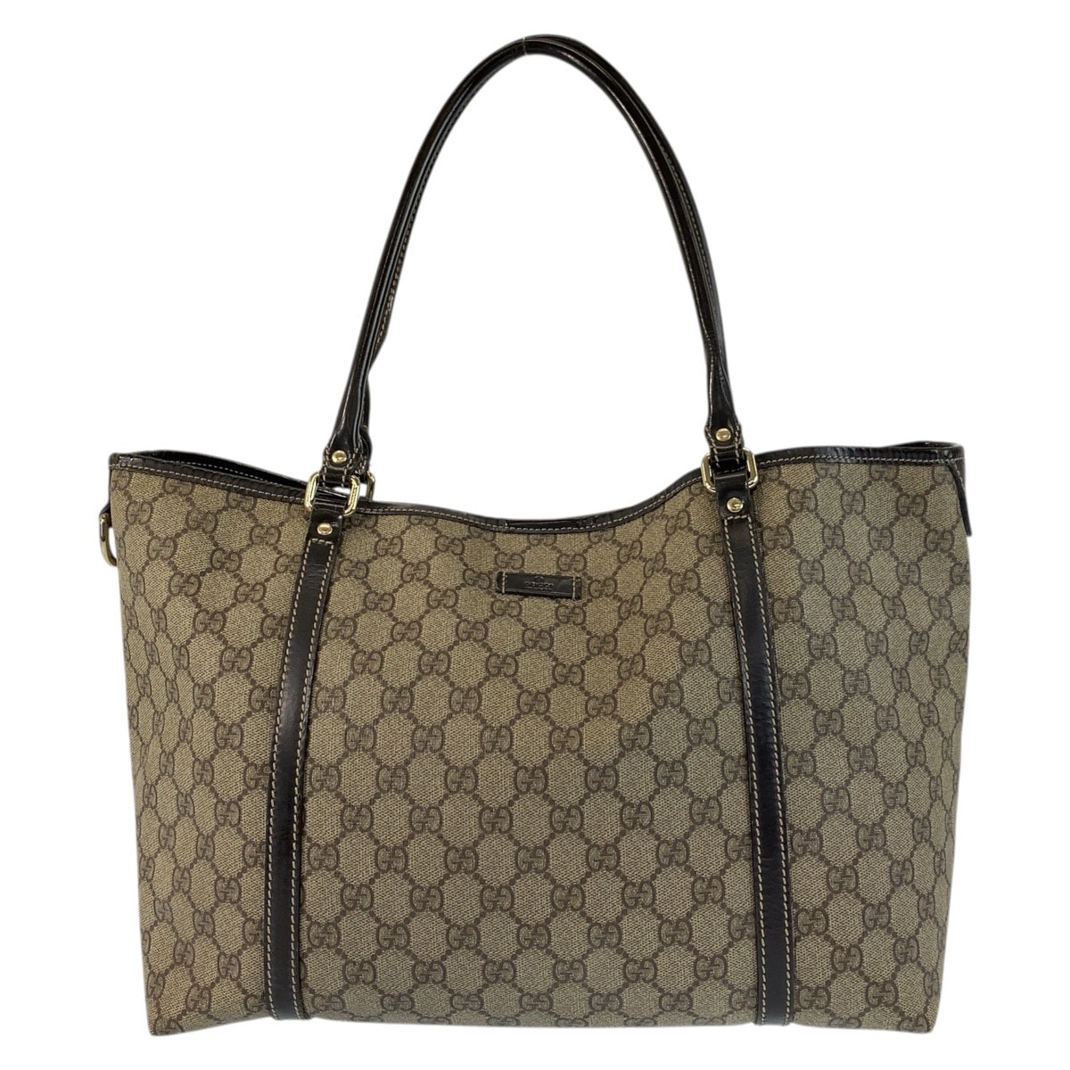 GUCCI グッチ ベージュ ブラウン ゴールド金具 GGスプリームキャンバス トートバッグ ショルダーバッグ 600183 【中古】