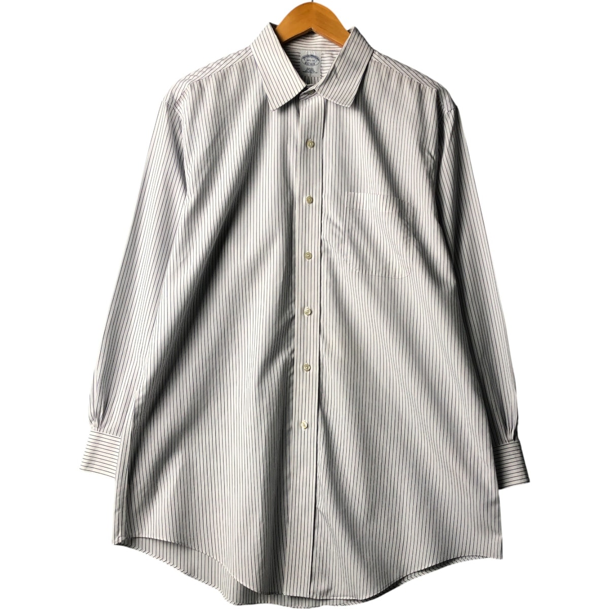 古着 ブルックスブラザーズ Brooks Brothers Est.1818 長袖 コットンストライプシャツ メンズL相当/eaa567419