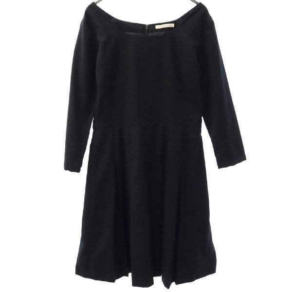 BEAMS LIGHTS ビームスライツ 日本製 長袖 ワンピース 38 ブラック