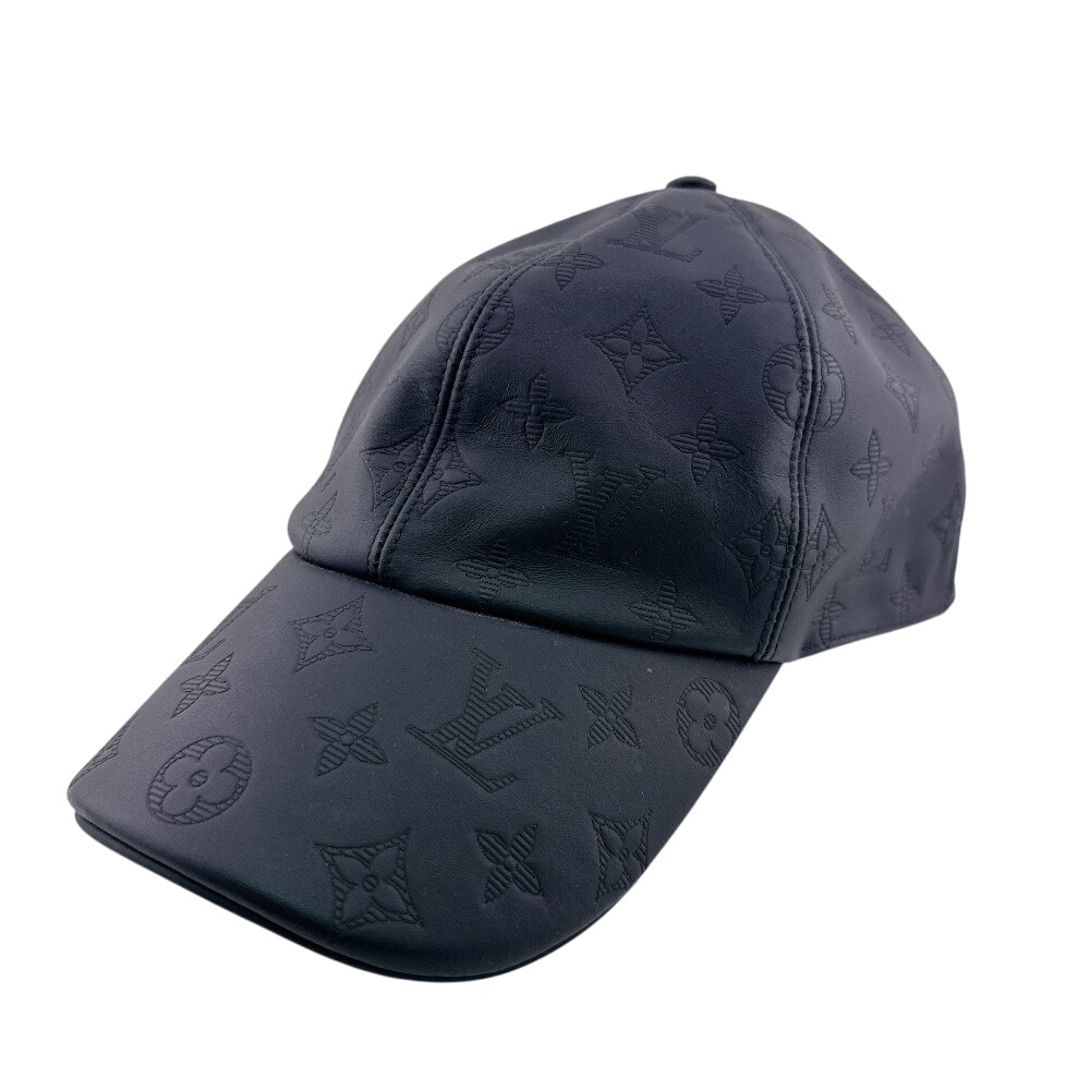 ルイヴィトン LOUIS VUITTON キャップ モノグラム シャドー M76985 ブラック