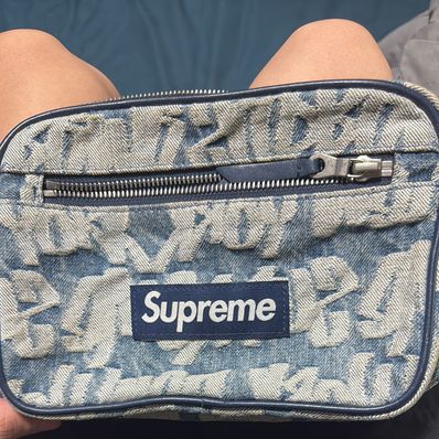 Supreme Fat Tip Jacquard Denim Waist Bag "Blue"