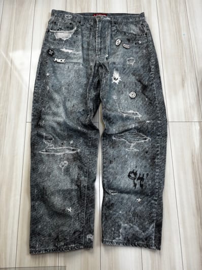 Supreme HJR Trompe Loeil Loose Fit Jean "Blue"