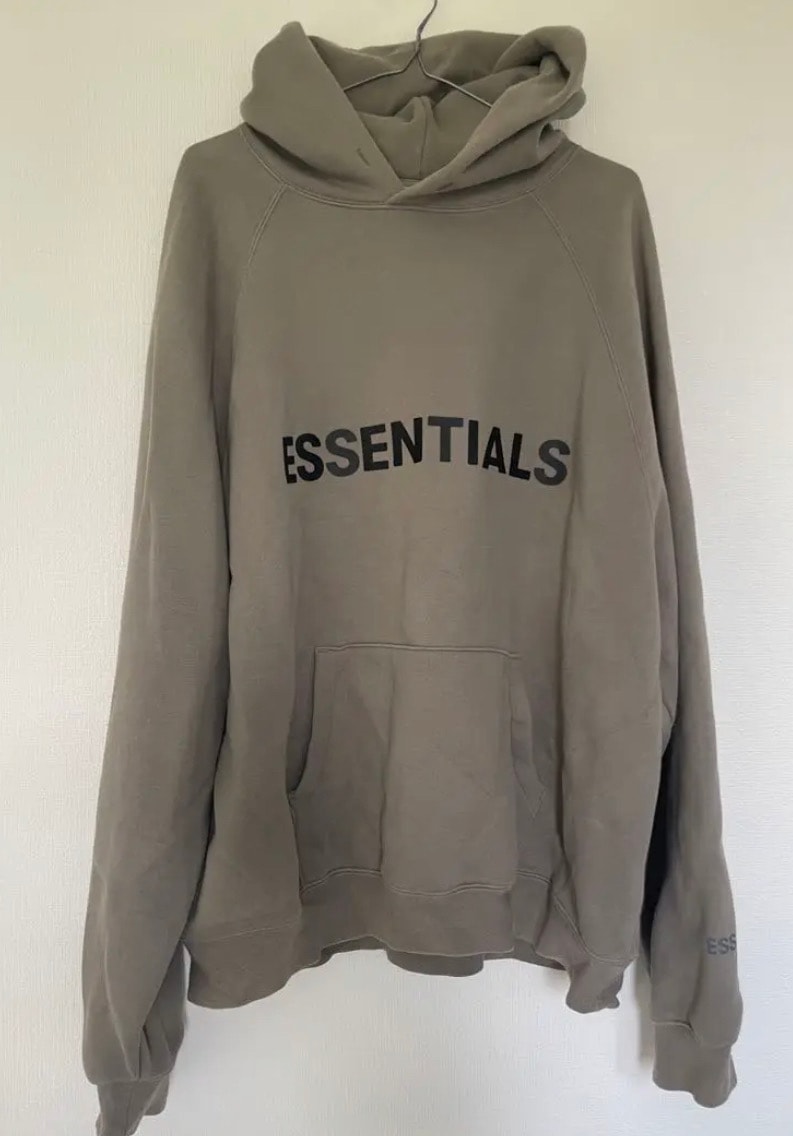 FEAR OF GOD ESSENTIALS 3D Silicon Applique Pullover Hoodie "Charcoal"