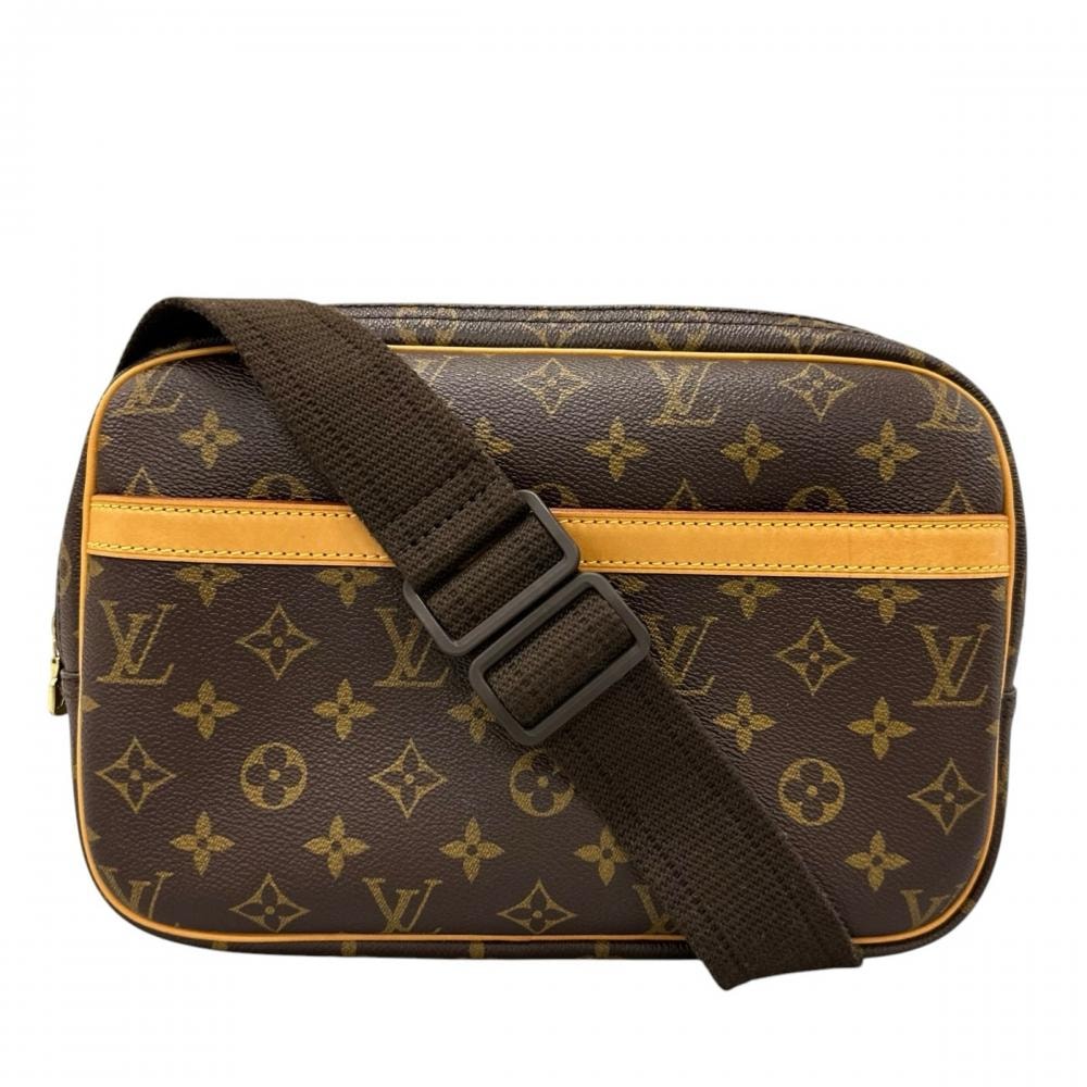 LOUIS VUITTON ルイヴィトン ショルダーバッグ リポーターPM 斜め掛け M45254 モノグラムキャンバス ブラウン 茶 ゴールド金具 ユニセックス 美品【中古品】