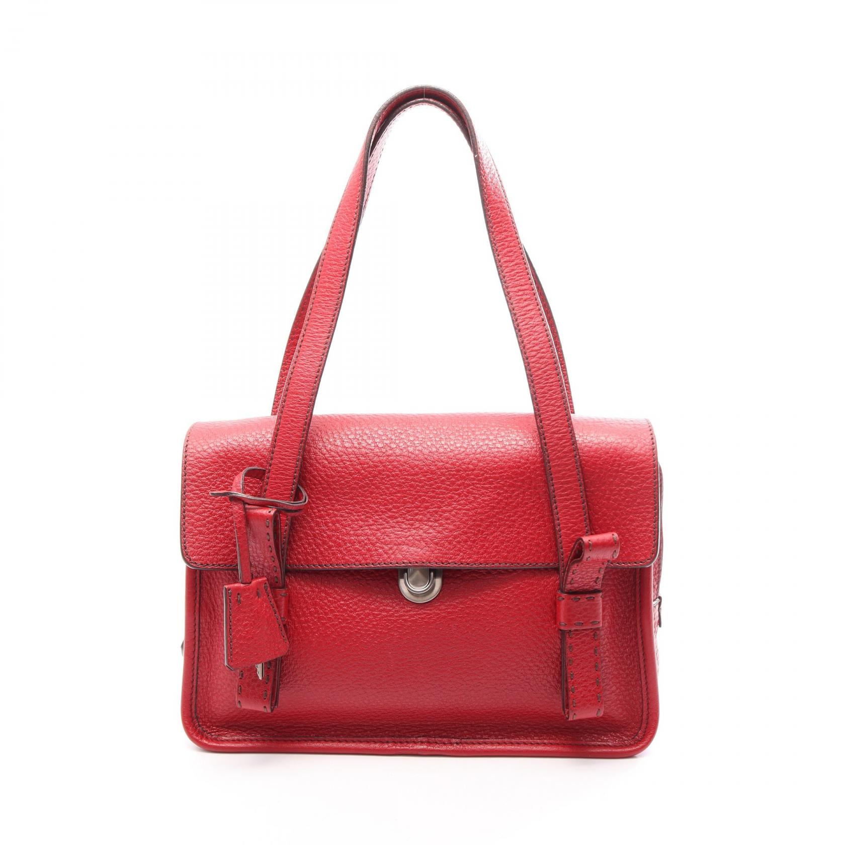 プラダ PRADA ショルダーバッグ ショルダーバッグ バッグ レザー レディース レッド系 【中古】