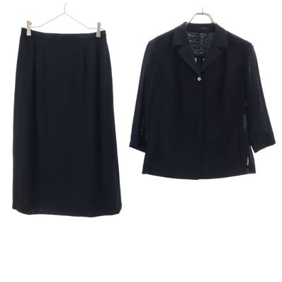 BURBERRY バーバリー スカートスーツ 上下セットアップ 13 ネイビー系 比翼