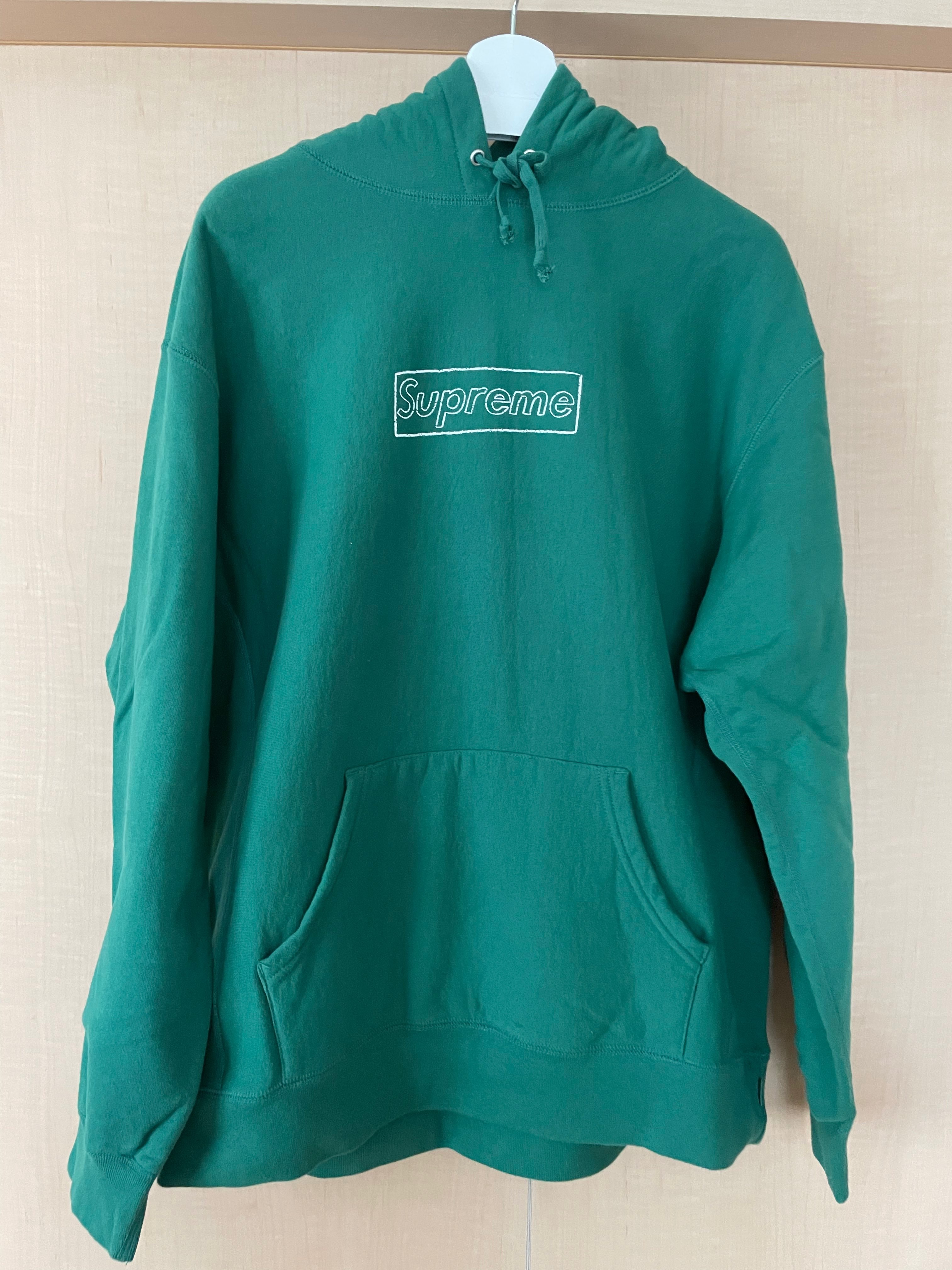 Supreme KAWS Chalk Logo Hooded Sweatshirt "Green"(2021)