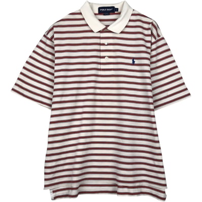 古着 ラルフローレン Ralph Lauren POLO GOLF ポロゴルフ マルチボーダー 半袖 ボーダー ポロシャツ メンズL相当/eaa635173